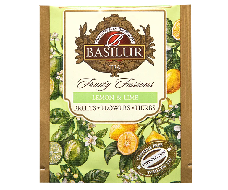 Basilur Fruit Infusions - Lemon Lime - 20 Enveloped Tea bags - Image 3