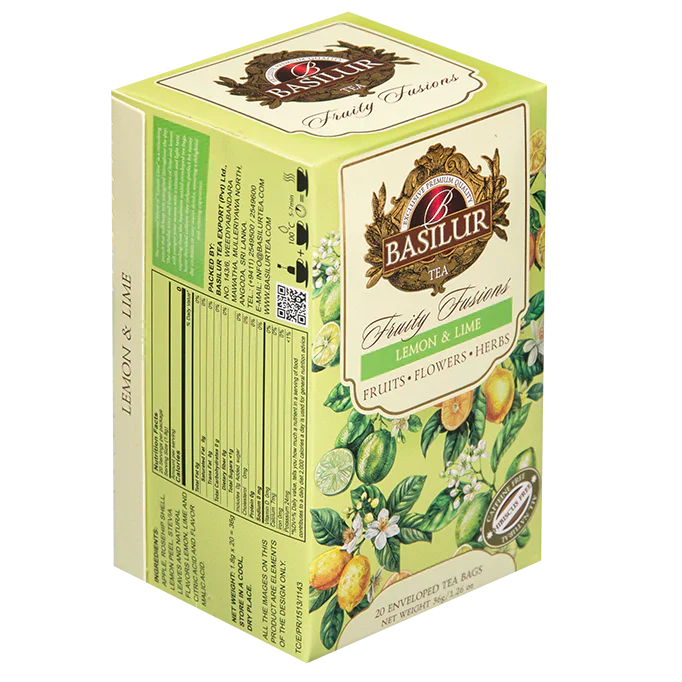 Basilur Fruit Infusions - Lemon Lime - 20 Enveloped Tea bags - Image 4