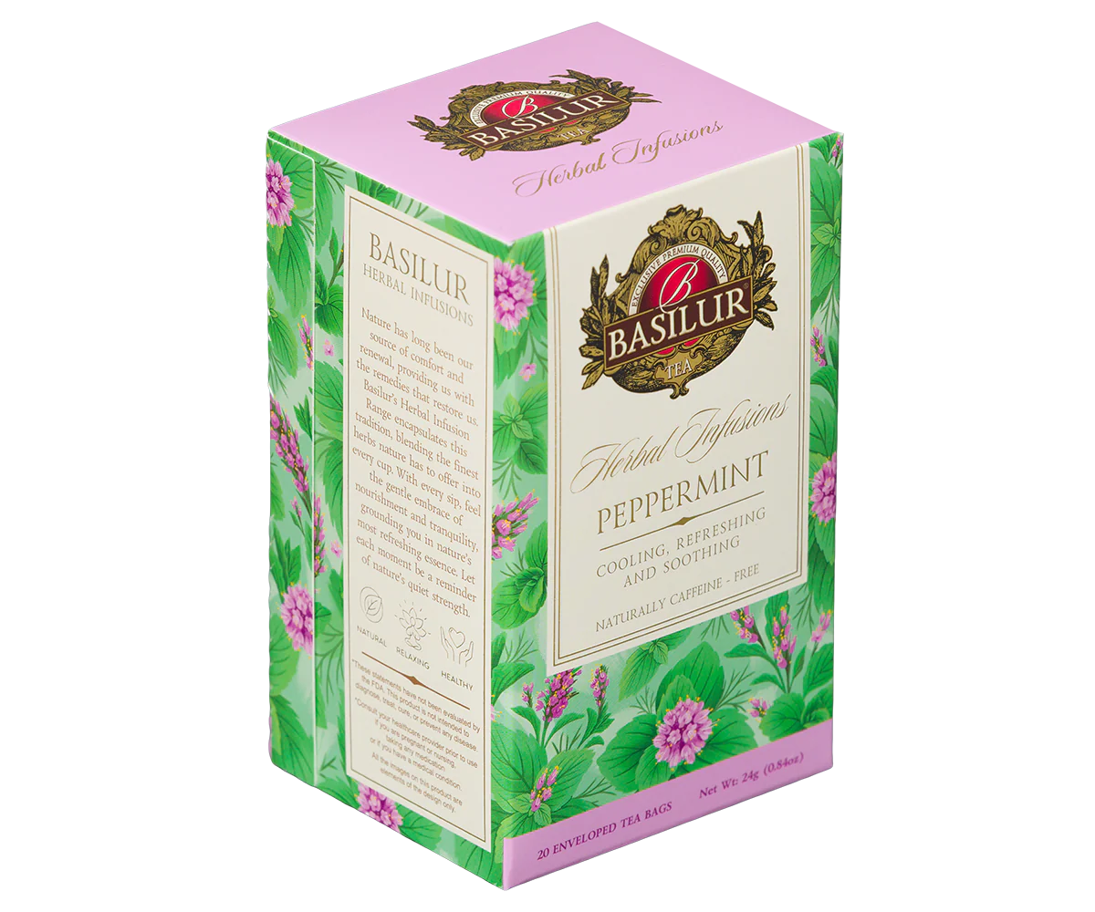 Basilur Herbal Infusions - Peppermint - 20 Enveloped Tea Bags