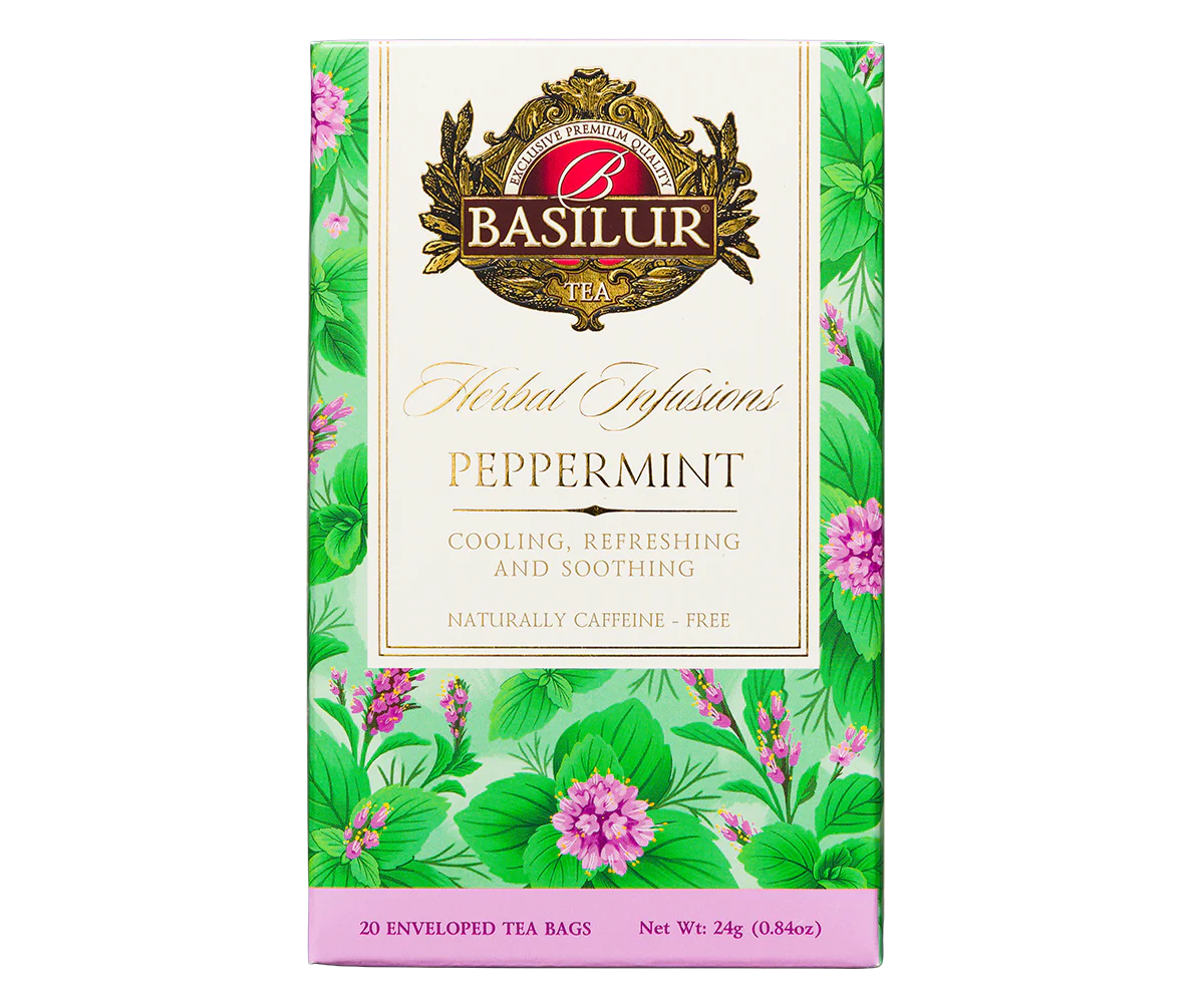 Basilur Herbal Infusions - Peppermint - 20 Enveloped Tea Bags - Image 3