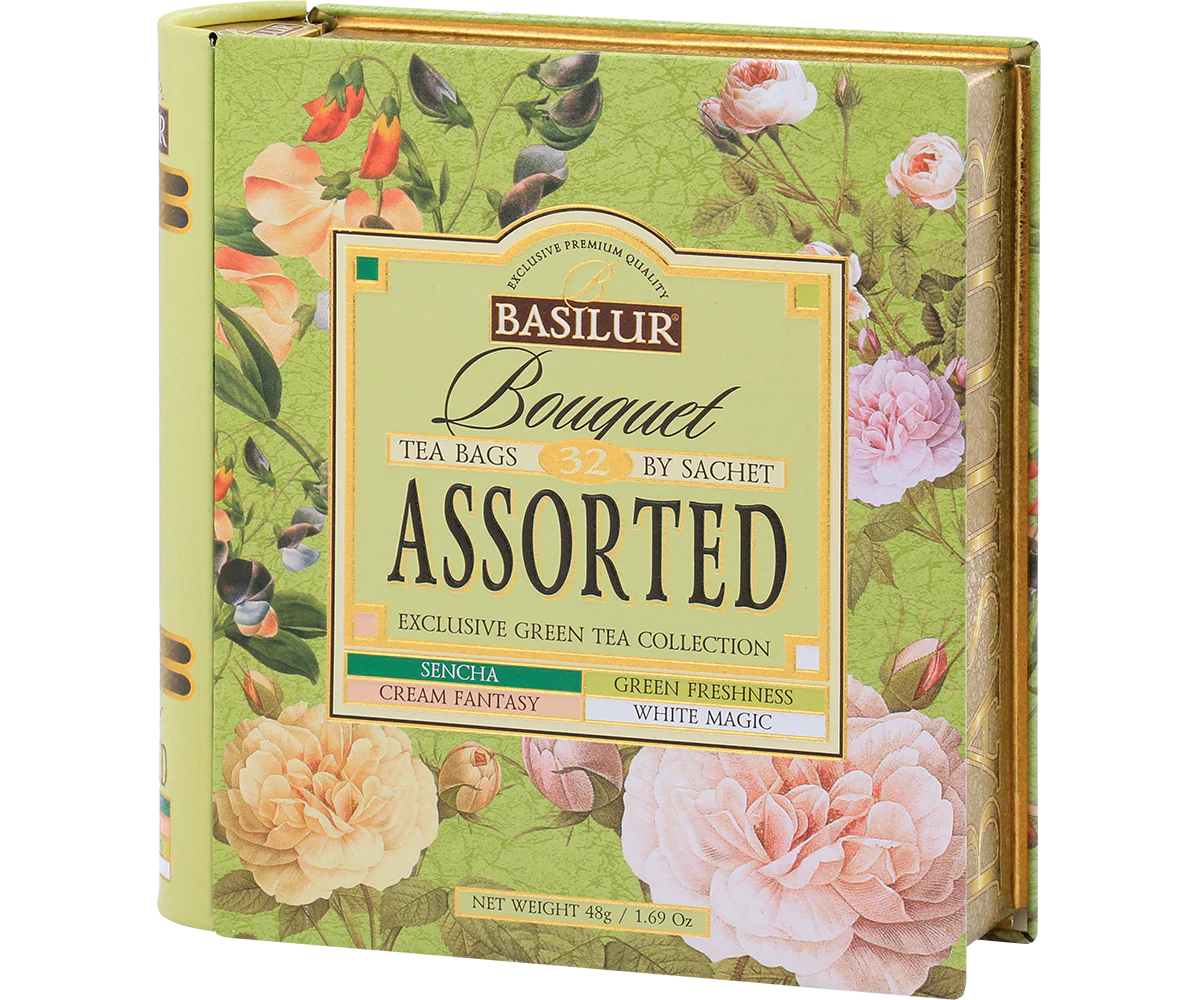 Bouquet Exclusive Green Tea Book - 32 Enveloped Tea Bags - 4 Flavours - Image 4