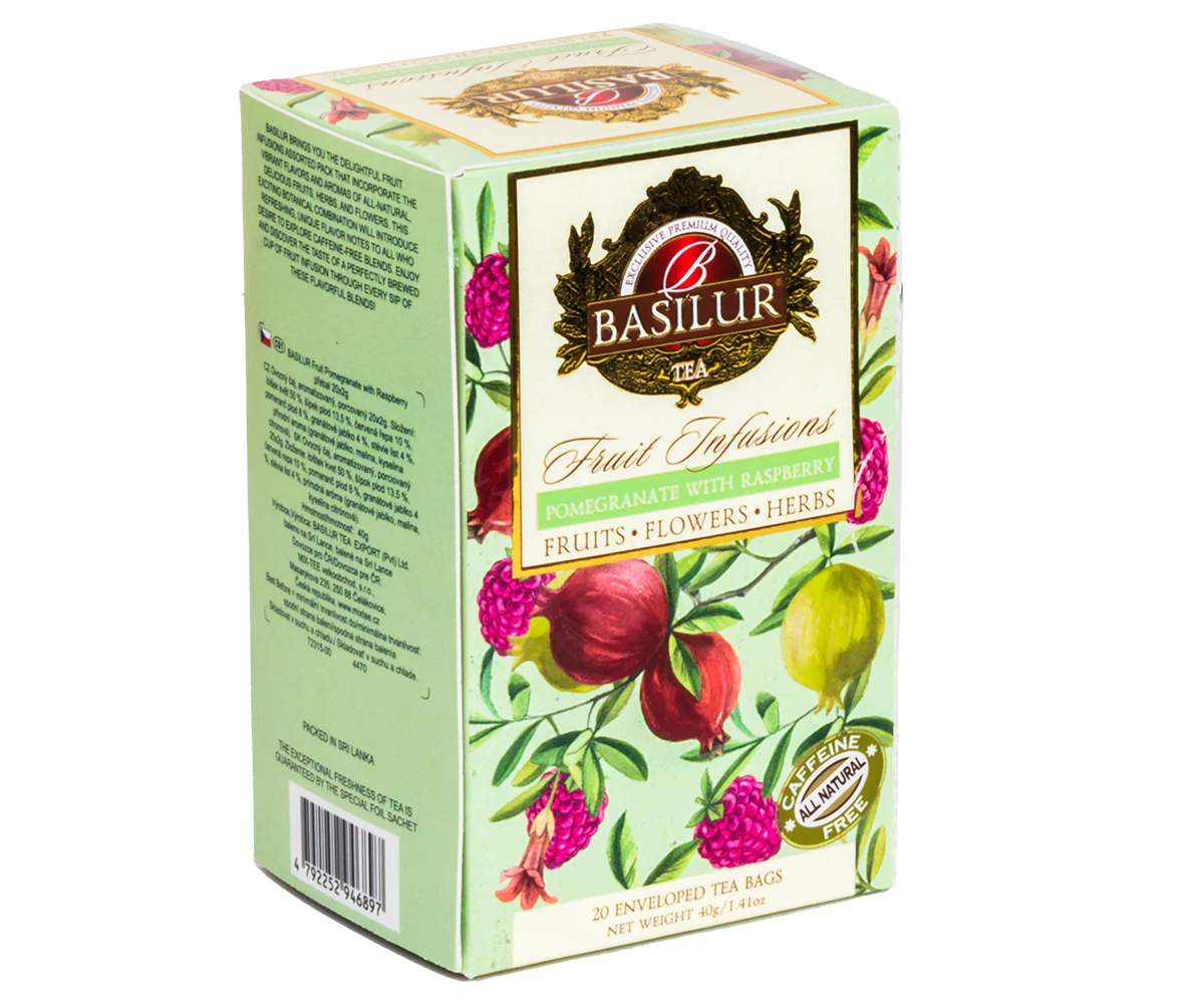 Fruit Infusions - Pomegranate with Raspberry- 20 Enveloped Tea Bags