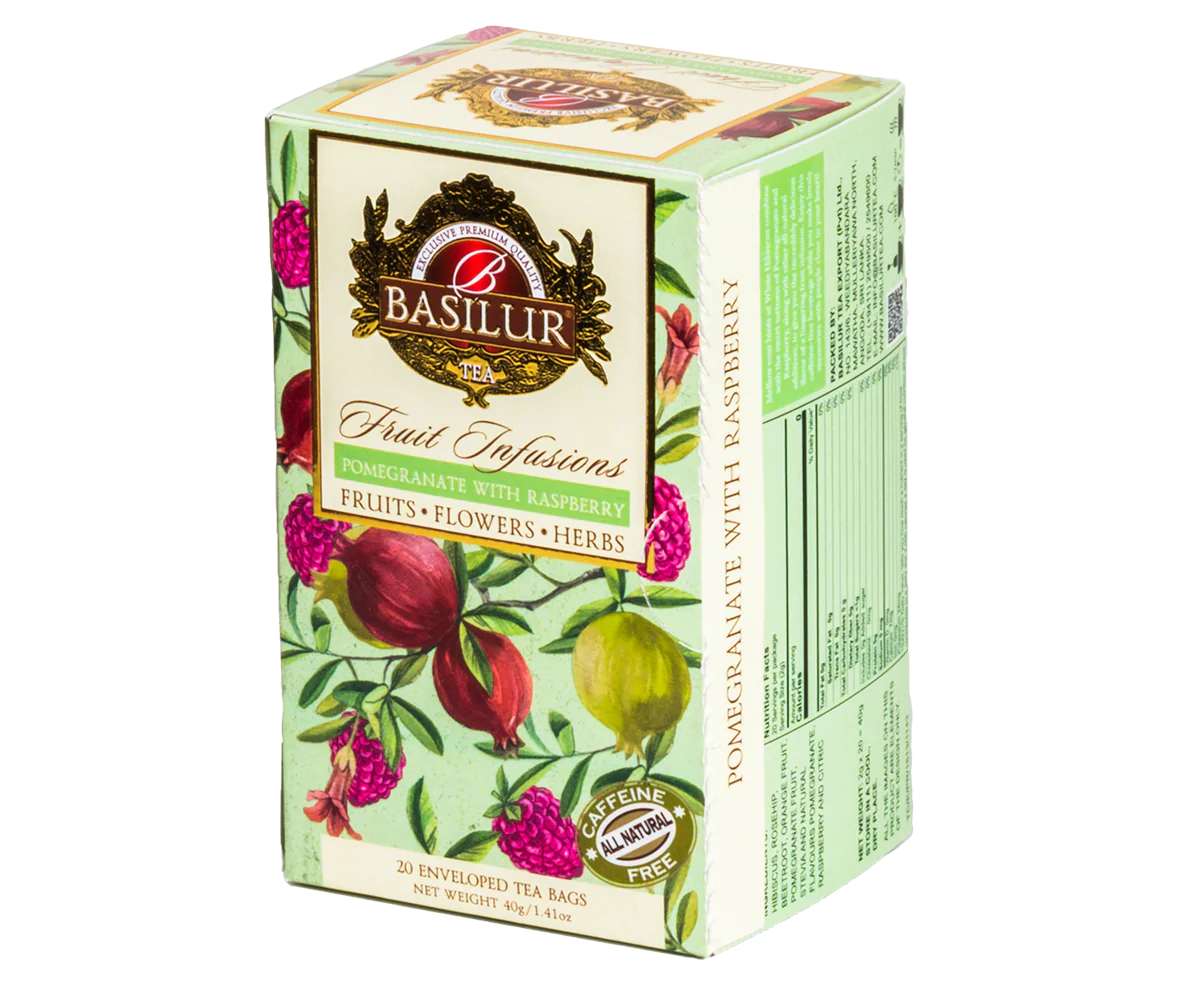 Fruit Infusions - Pomegranate with Raspberry- 20 Enveloped Tea Bags - Image 2