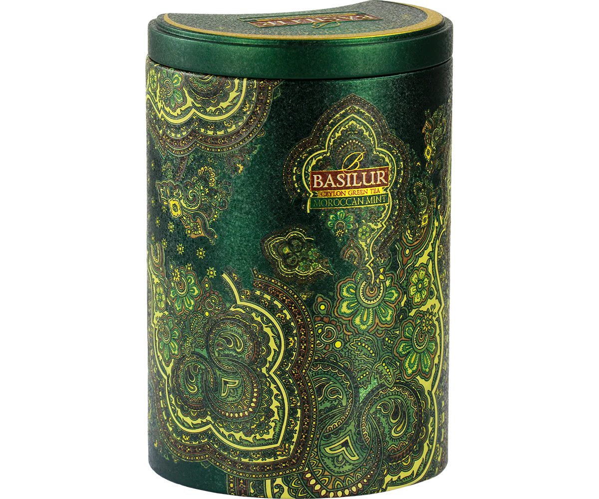 Moroccan Mint Tin Caddy- 100g Loose Leaf Green Tea