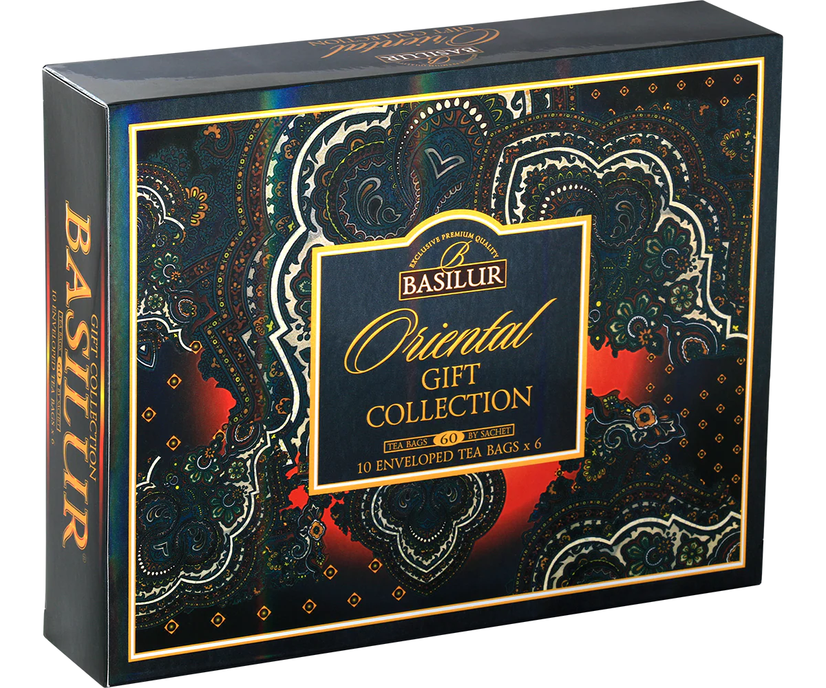 Oriental Collection Assorted Gift- 60 Enveloped Tea Bags - 4 Flavours of Green And Black Teas