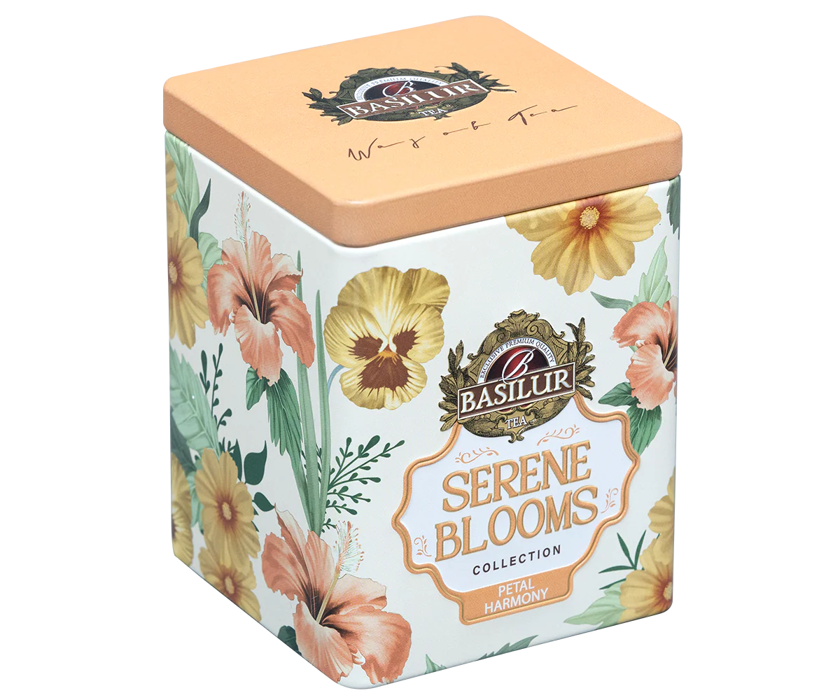 Basilur Serene Blooms Luxury Tin Caddy - Petal Harmony - 75G Loose Leaf