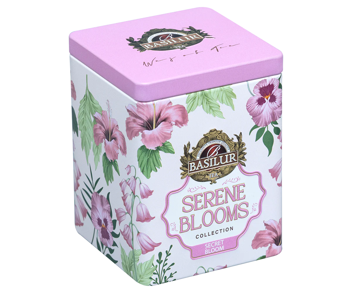 Basilur Serene Blooms Luxury Tin Caddy - Secret Bloom - 75G Loose Leaf
