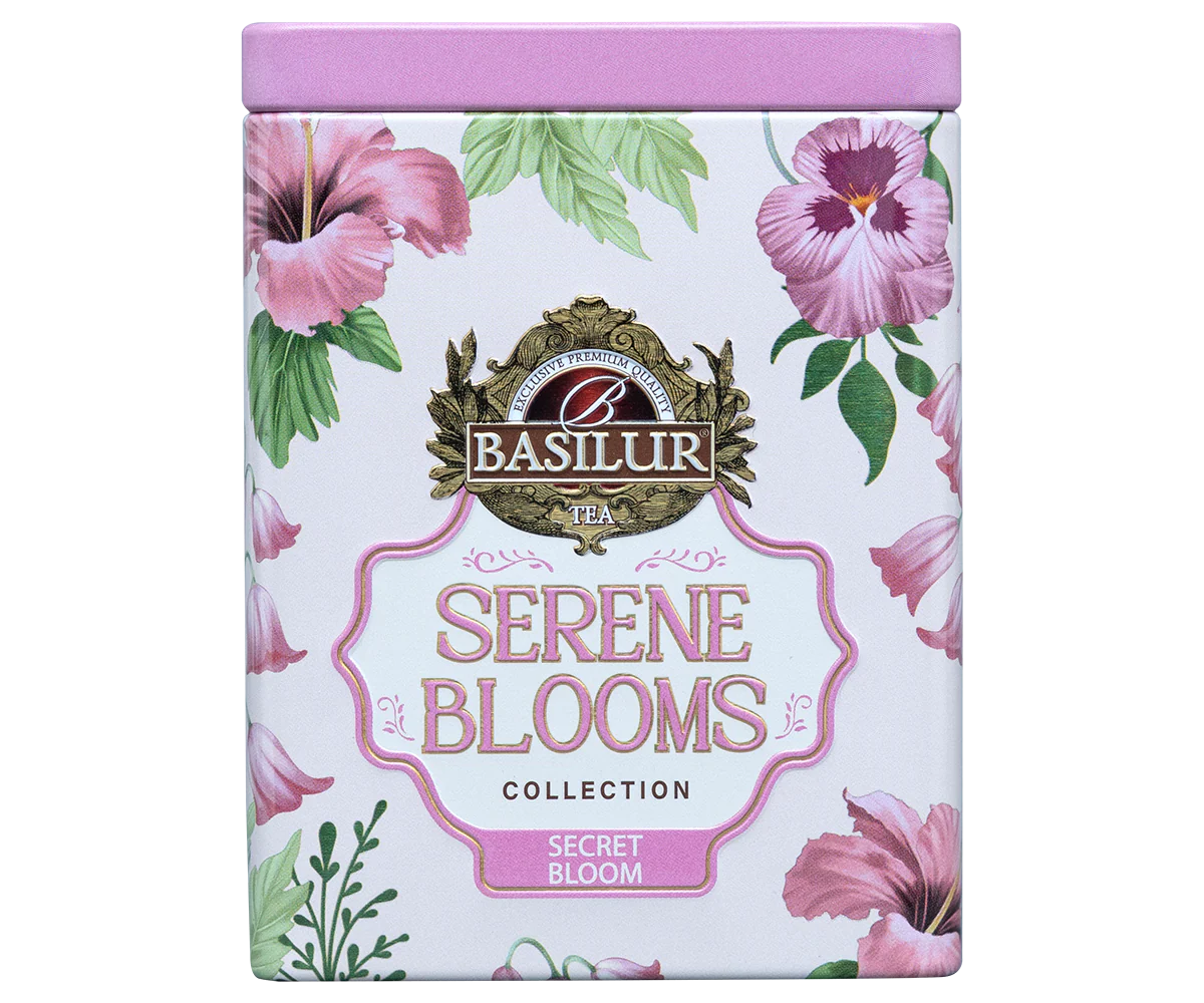 Basilur Serene Blooms Luxury Tin Caddy - Secret Bloom - 75G Loose Leaf - Image 2