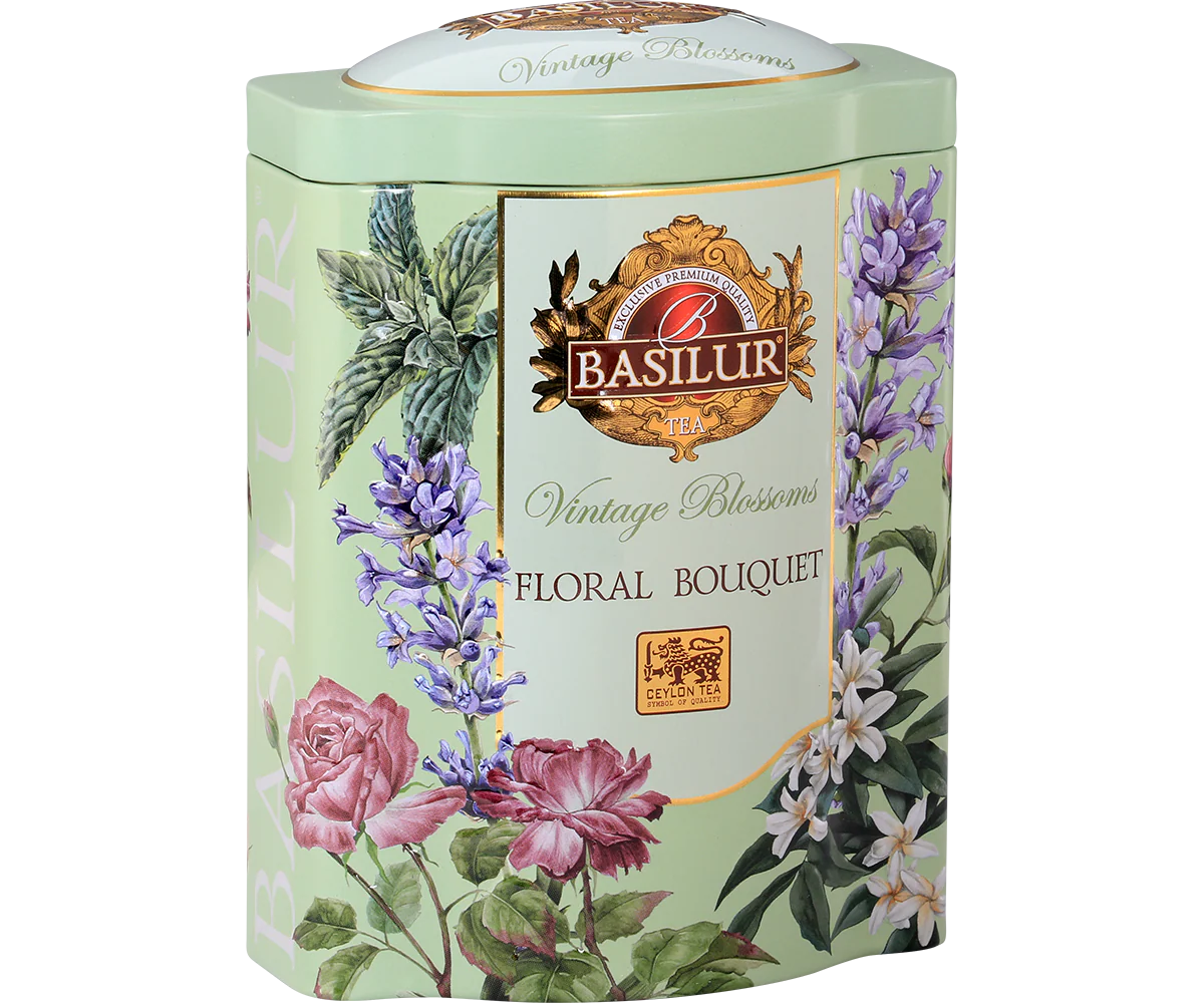 Vintage Blossoms Floral Bouquet - Green Tea - 20 Luxury Pyramid Tea Bags - Image 2