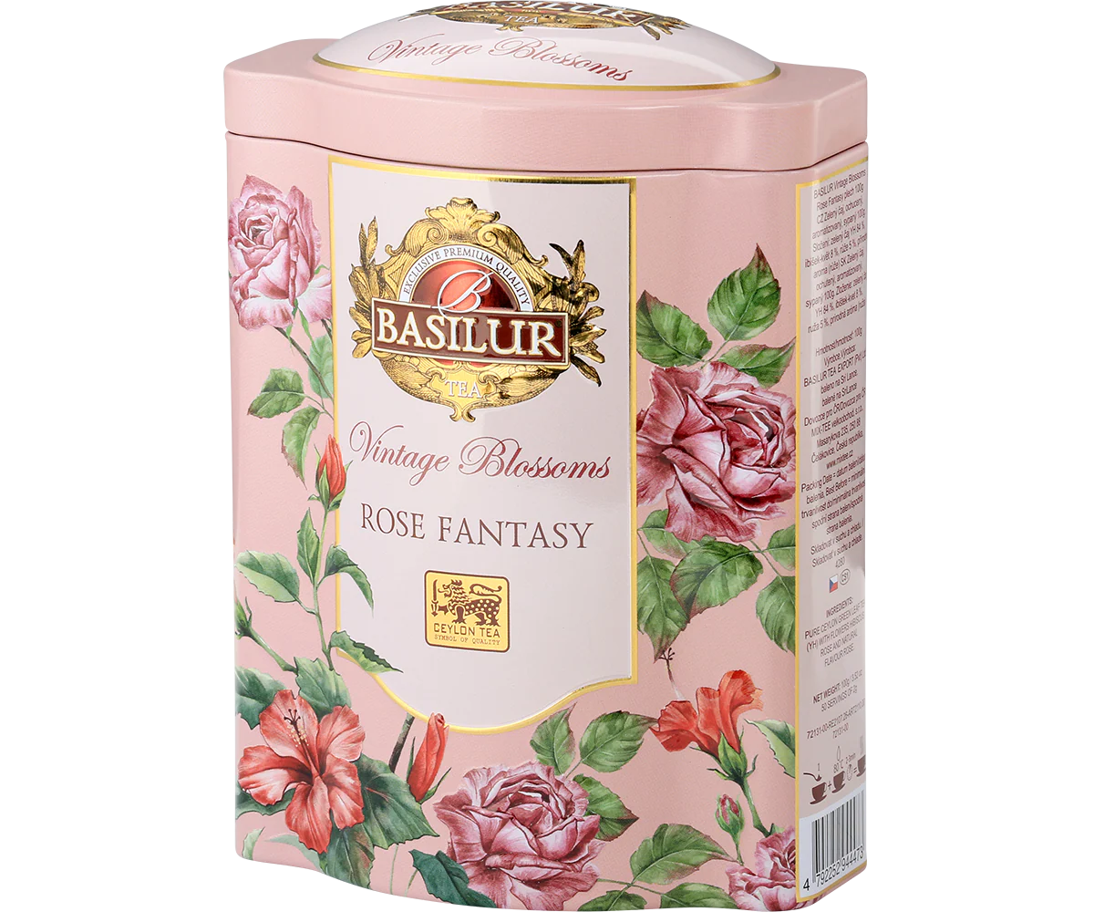 Vintage Blossoms Rose Fantasy - Green Tea - 20 Luxury Pyramid Tea Bags - Image 4